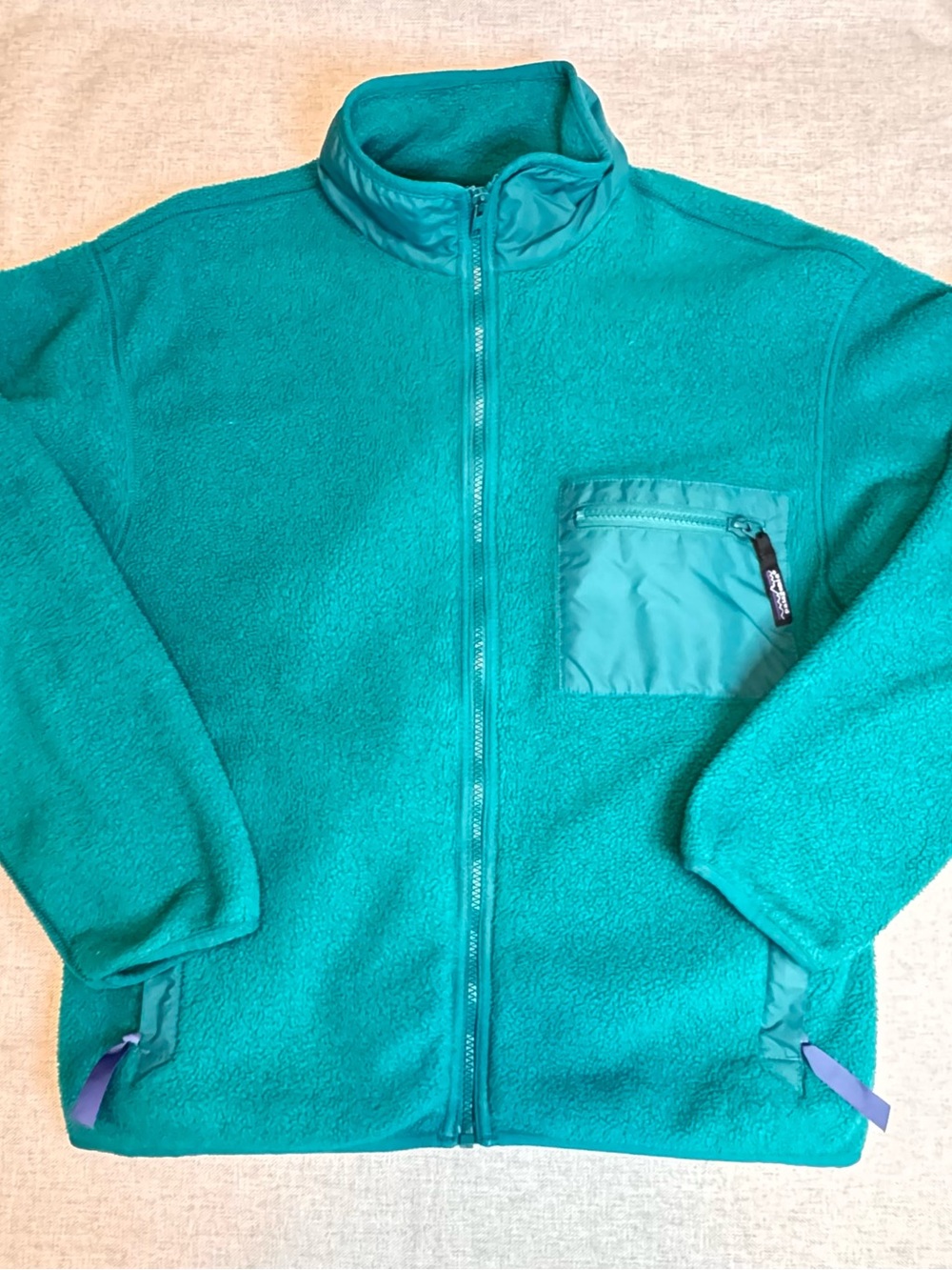 Womens Patagonia Teal Full-Zip Fleece Jacket-size 12/L(21x24)